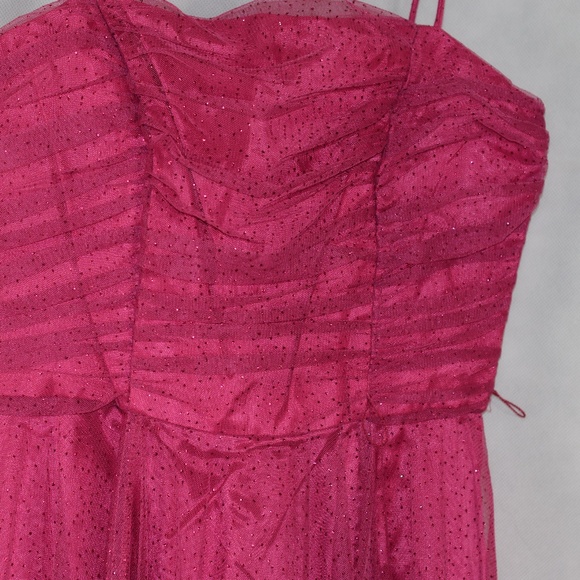 Sparkle Pink Tulle Hankercheif Dress SZ 5/6 Morgan & Co - Picture 5 of 8